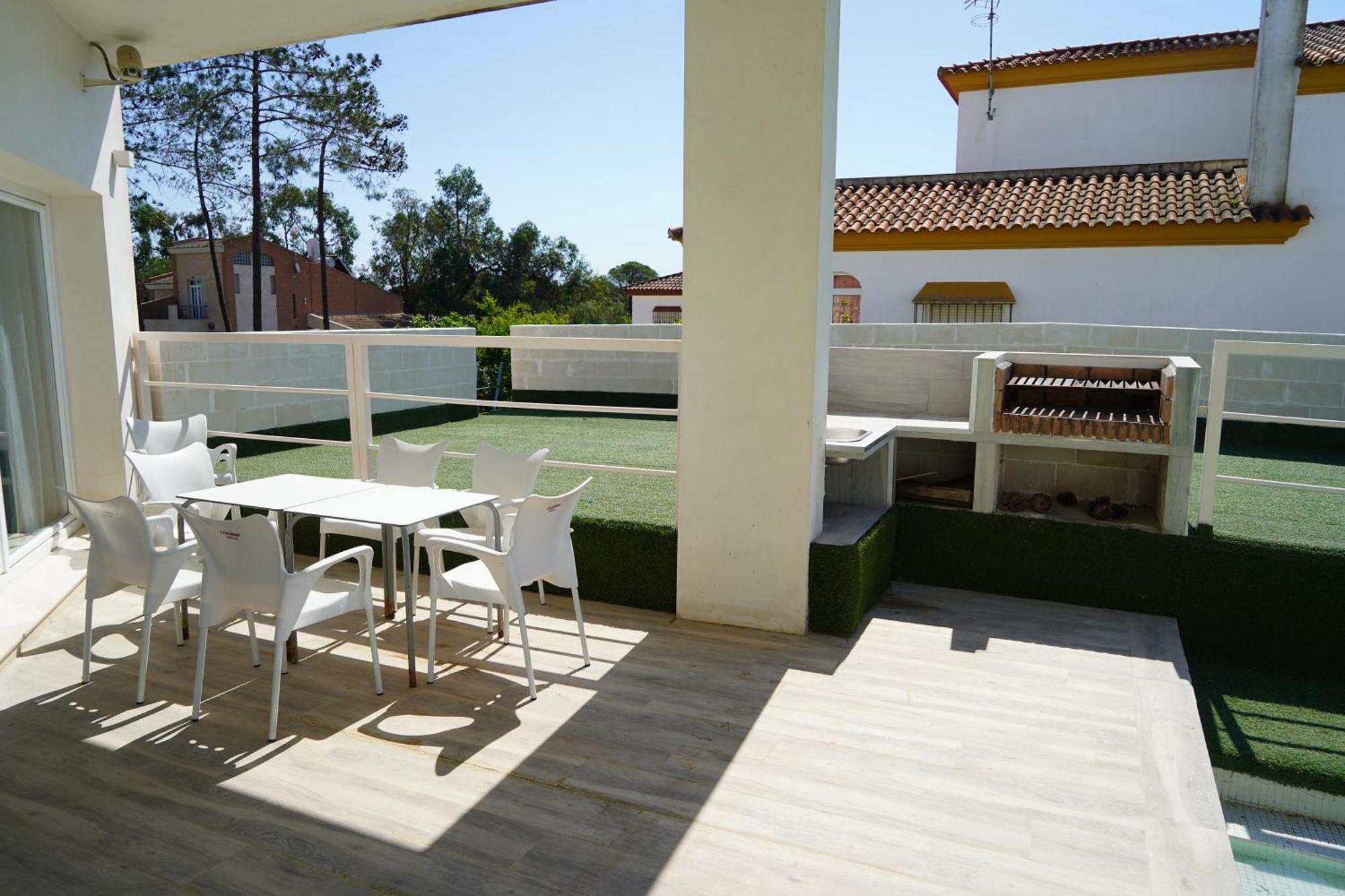Chalet blanco con piscina privada Isla Cristina Exterior foto