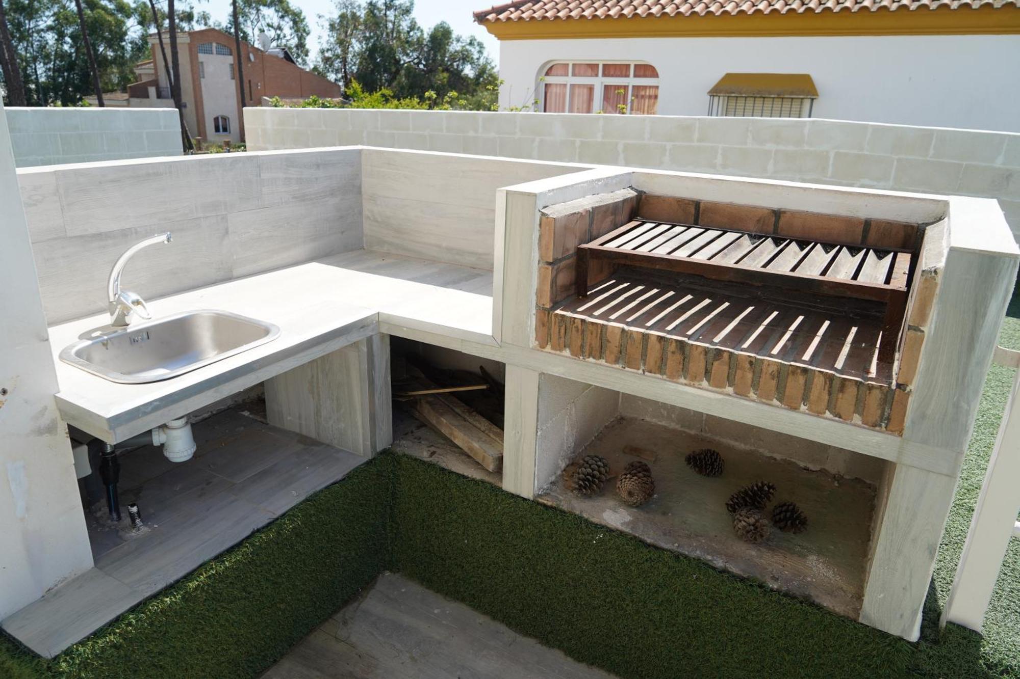 Chalet blanco con piscina privada Isla Cristina Exterior foto